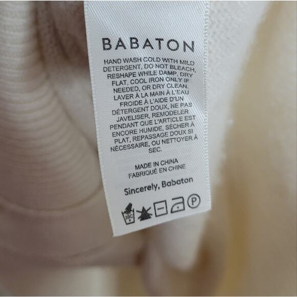 Aritzia Babaton Alftan Luxe Cashmere Cardigan in Birch Ivory 2XS XXS - Picture 7 of 9